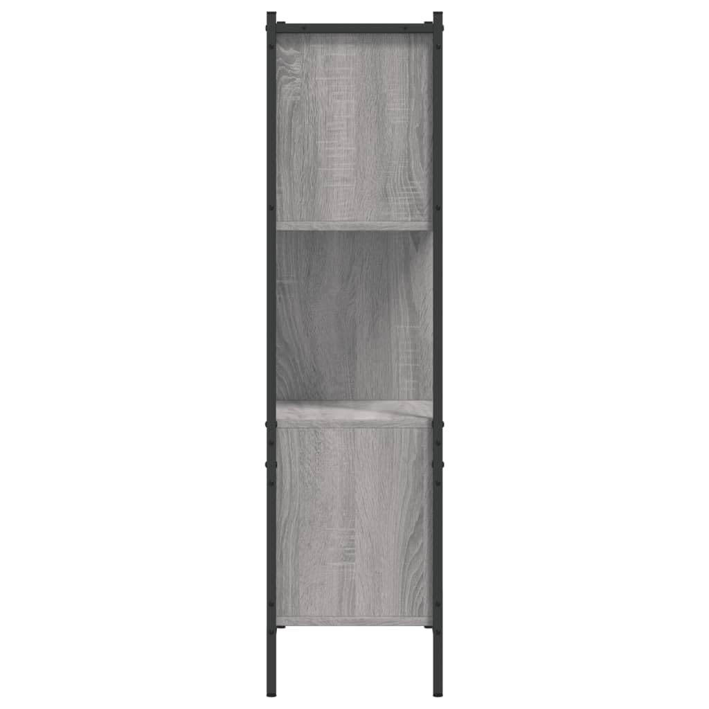 Estantería gris Sonoma 72 x 28 x 109 cm acero a base de madera moderna como separador de habitaciones con 20 kg por compartimento para salón, oficina, dormitorio, pasillo