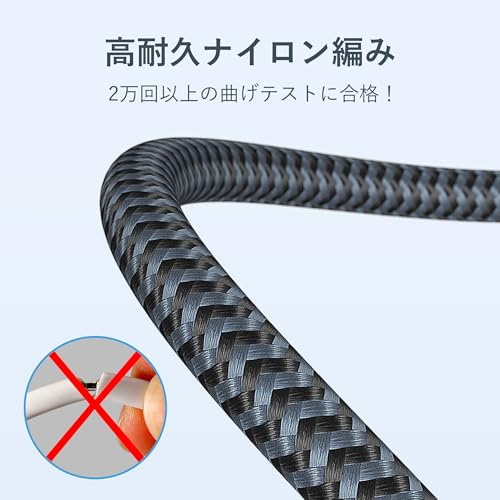 【2M/黒】マイクロ usb ケーブル Rampow Micro USB ケーブル マイクロタイプB QC3.0急速充電 高速データ転送 高耐久 ps4コントローラー充電器 Android多機種スマホ対応 Galaxy/Xperia/AQUOS対応 android充電ケーブル usbケーブル ps4 充電ケーブル (USB-A 2.0 - Micro-B)