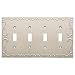 Franklin Brass W35080-SN-C Classic Lace Quad Switch Wall Plate/Switch Plate/Cover, Satin Nickel