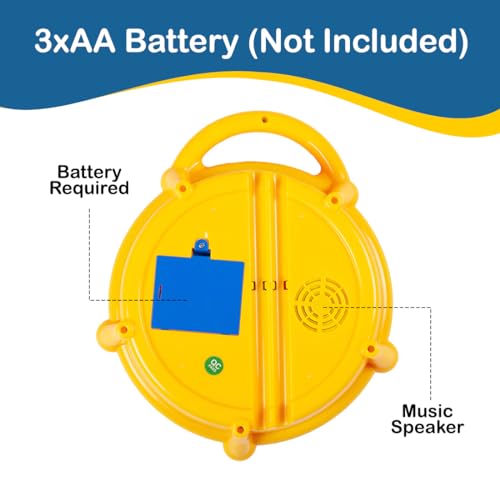 Gooyo Battery Operated Flash Drum Toy for Kids with Flash Light & Musical Sound | Dynamic Musial Instrument Toy for Kids | Musical Drum Toy for Gifting -168-23 (Pink & Yellow Color, 3xAA Battery)