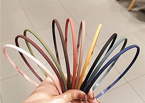 Image of HOMEMATES 12 Pcs Matte Plastic Headbands - Fancy Hair Bands with Teeth Comb Design, Non-Slip and Comfortable Hair Accessories for Women and Girls (Multicolor 2)