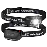 Rechargeable Headlamp, 1000 Lumen Sensor Mini Head lamp Flashlight, LED Running HeadLamp with 5...