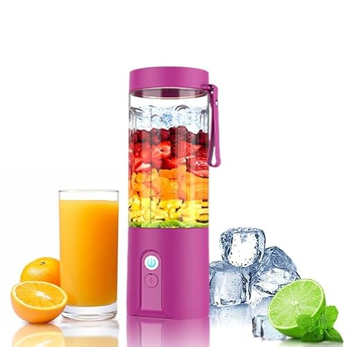 Portable Blender, Personal Size Blender for Shakes and Smoothies, USB Rechargeable Strong Cutting Power with 10 Blades, 20 Oz Juicer Cup for Sports, Travel