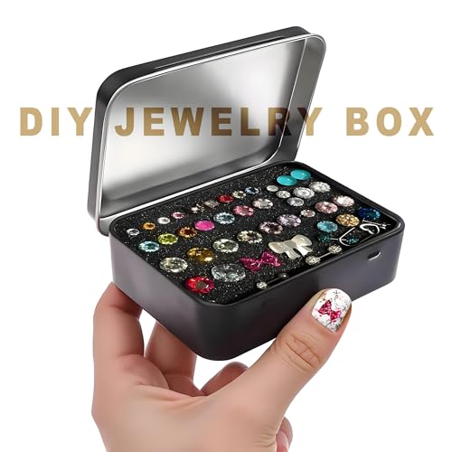 Image of 20-Pack Black Hinged Tin Boxes for Nail Art