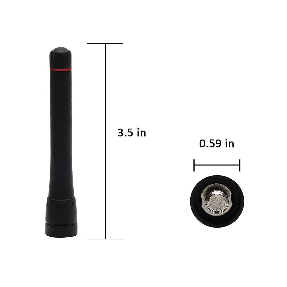 BVMAG UHF 400-470MHz Stubby Antenna for ICOM FA-SC73US IC-F21 F24 F43 F44 F4000 F4001 F4010 F4011 F4023 F4026 F4018 F4161 Walkie Talkie Two Way Radio 2Pack