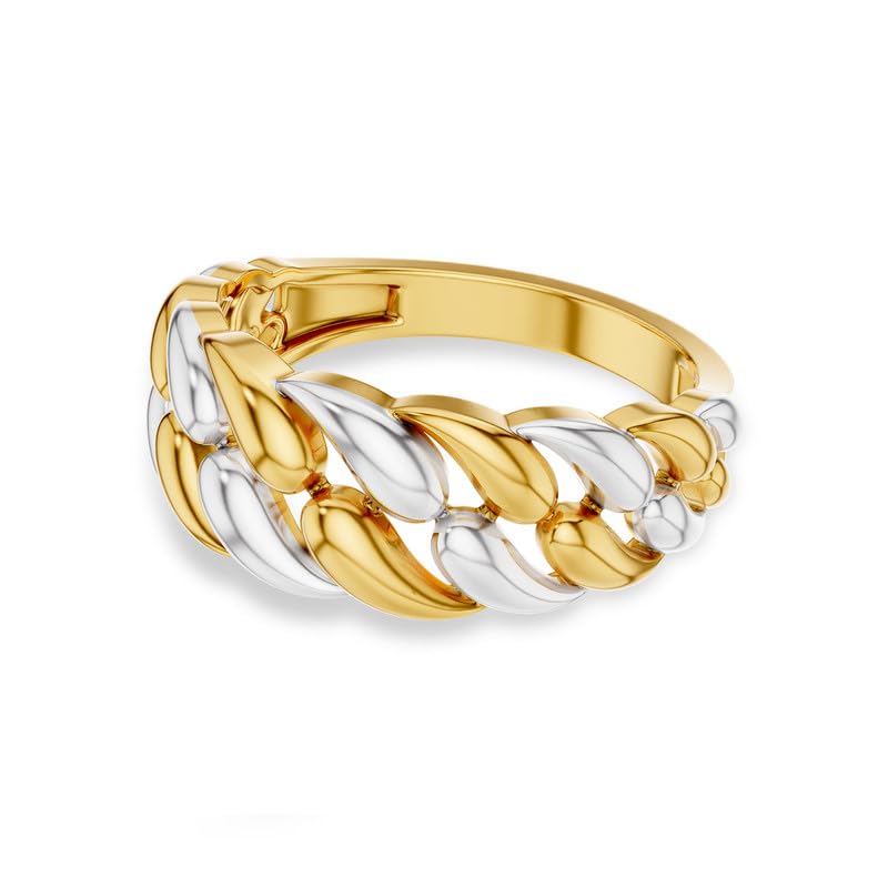 Image of KISNA 9KT / 14KT / 18KT Chic Fusion Yellow Gold Ring For Women | S14