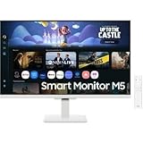 SAMSUNG LS27FM501EUXEN Smart Monitor M5, 68,6 cm (27 Zoll), IPS, 1920 x 1080, 16:9, 60 Hz, 5 ms, Eye Saver, Gaming Hub, Knox Security, Weiß, Version 2025