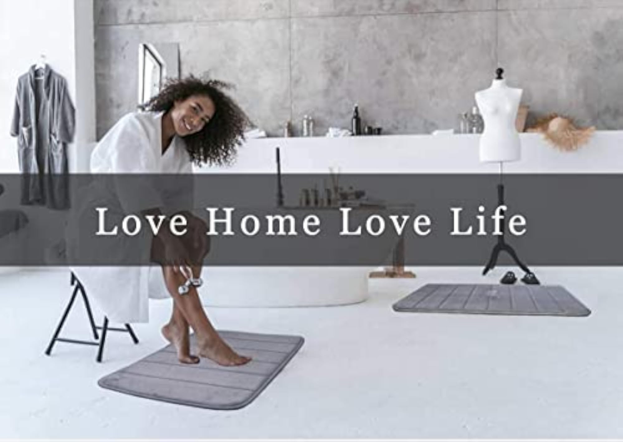 Nonslip Soft Rubber Square Bath Mat for Bathtub and Shower