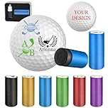 Roseshore Custom Golf Ball Stamp Self-Inking Personalised Name Logo Monogram Golf Ball Marker Stamp Customised Reusable Waterproof Golf Stamper Gift for Husband Dad Golfer
