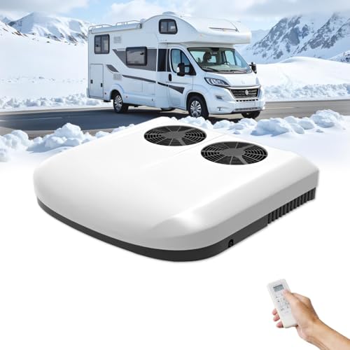 DC - Aire acondicionado para autocaravana, unidad de techo ultra silenciosa, refrigeración de bajo consumo para RV, remolque, autocaravana, camión cama