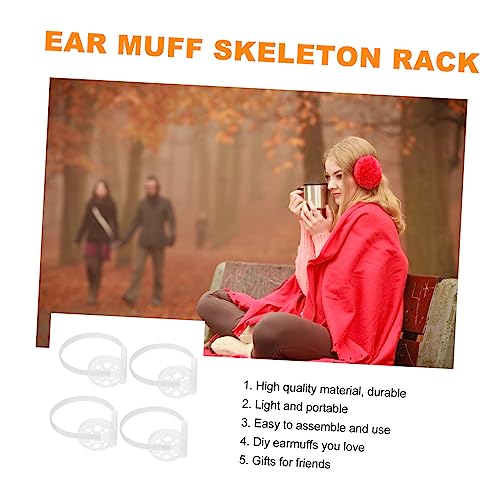 4Pcs DIY Ear Muff Skeleton Rack Warmer Protector for Winter Craft Projects Indoor Outdoor Use3
