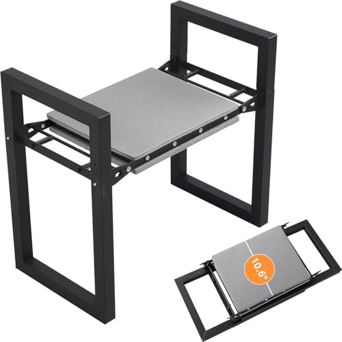 LAIDER HEROS Tabouret de Jardin Pliable, 32cm Pliable Banc Agenouilloir avec Poignées, Appareil Robuste pour Genoux, Capacité de 180 kg, Banc Multifonction de Jardin...