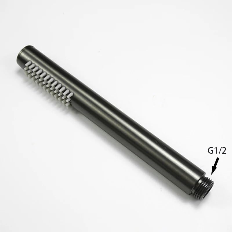 Potente soffione doccia a mano in ottone spazzolato dorato ad alta pressione con tubo bianco Soffione doccia per il massimo relax