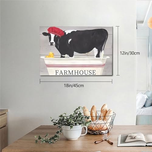 Poster vache mignonne art mural pour une maison bureau chaleureuse