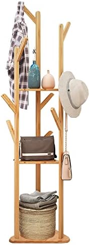 unho Perchero de Pie Madera de Recibidor: Perchero Ropa Original ...