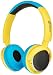 BLACK FRIDAY DEAL! Contixo KB-300 Kid Safe 85DB Over the Ear Wireless Bluetooth LED Headphone with Volume Limiter, Built-in Microphone, Micro SD, FM Stereo Radio, Audio Input, Blue + Yellow