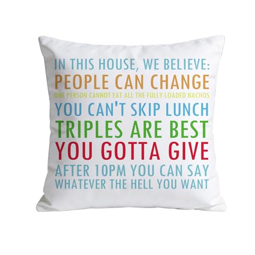 POFULL TV Show Inspired Pillowcasen ITYSL Fans Gift Sketch Comedy Lover Gift in This House We Believe Pillow Cover (in This House Pillowcase)
