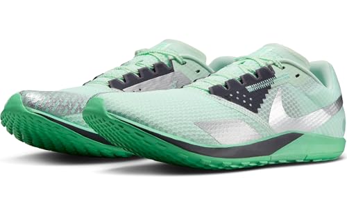 Nike Rival Waffle 6 Road and Cross-Country Racing Shoes (DX7998-300, Barely Green/Green Glow/Mint Foam/Metallic Silver)2