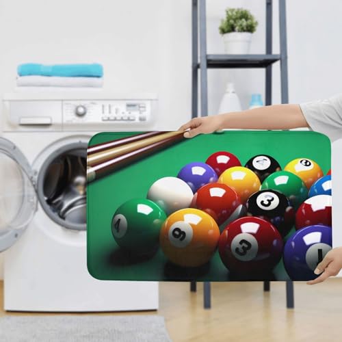 Tapis de bain absorbant et antidérapant billard noir en microfibre douce OUSIKA - 8