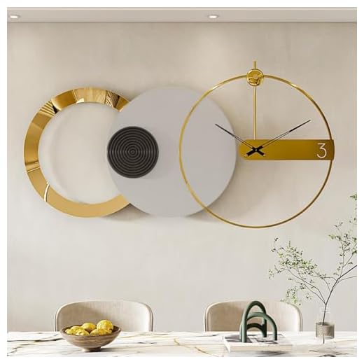 Extra Modern Large Wall Clock,Decorative European Style Battery Operated Wall Clocks Living Room,Silent Metal Big Clocks for Wall,Home,Bedroom 33 inch