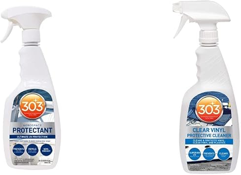 303 Marine Aerospace Protectant and 303 Marine Clear Protective Cleaner - UV Protection and Cleaning for Boats