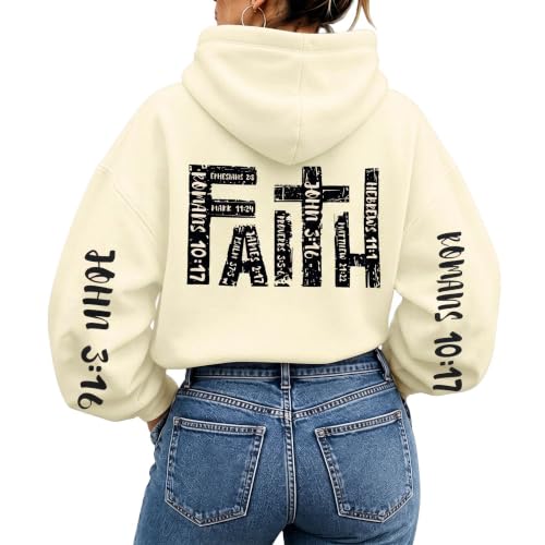 Faith Hoodie for Women with Back Print