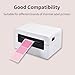 1.5 Inch Square Thermal Label Printer Stickers, Pink Gradient Self-Adhesive Direct Thermal Labels Stickers, Waterproof/Perforation Line Design- 500 Sheets