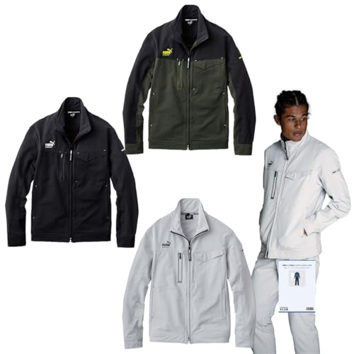ノーブランド品 PUMA WORKWEAR プーマワークウェア ワークジャケット 作業着 1着 PW-3021A お手入れマニュアル1冊 セット品 メンズ 作業服 ブルゾン ジャンパー 上着 秋冬 制服 ユニフォーム
