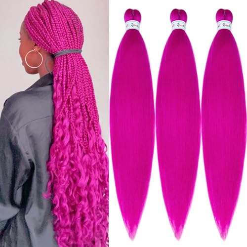 Ai Yuchen Pink Braiding Hair Extensions For Braids, Pink Crochet Braids