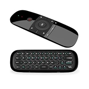 Air Mouse Fernbedienung mit IR-Lernfunktion, 2.4G Air Mouse Remote Control mit Tastatur und Maus Funktion für Android TV Boxen (Nvidia Shield), Smart TV, Computer, Projektor, HTPC, ... Player