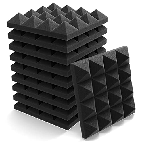 吸音材 遮音材 25x25x5cm 26ピース 難燃 消音 吸音材質 ウレタンフォーム 吸音対策 騒音軽減 防湿 遮音シート レコーディングスタジオ ピアノ練習室 オフィス カラオケ 執務室 26枚入