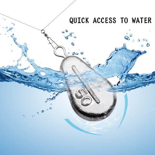 Gefischtter 10Pcs Fishing Weight Sinker Fishing Lead Weights No-Roll Olive Heart Bass Casting Fishing Sinkers For Saltwater Freshwater Fishing (50G) #TOP3