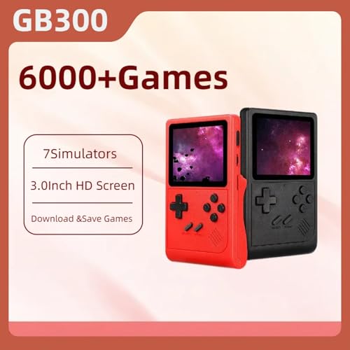Console de Jogos Portátil GB300 6 mil Jogos Clássicos (Preto) (Preto)