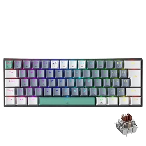 Clavier mécanique 60 % Machenike K500-B61 RVB rétroéclairé PC hotswap