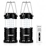 SSAV 2-Pack Battery Powered LED Camping Lanterns (Battery Included)