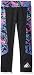 adidas Little Girls' Performance Tight Legging, Black/Green, 6