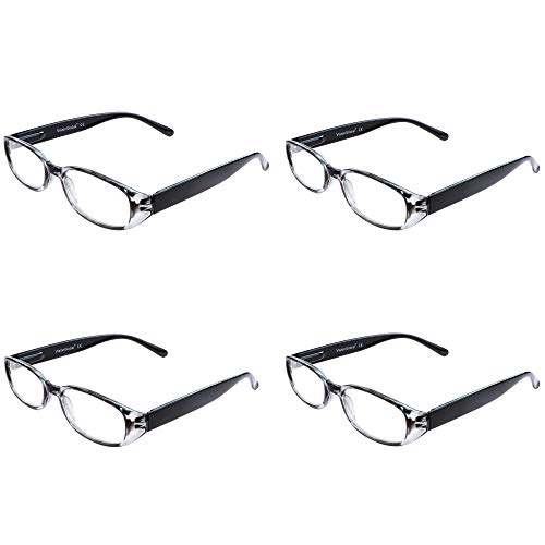 Image of VisionGlobal 1 Pairs /4 Pairs Reading Glasses with Spring Hinge, Blue Light Blocking Glasses for Women /Men