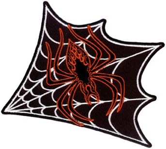 Spiderweb Biker Patch Small - 3.5" x 4.5" - Embroidered Patch