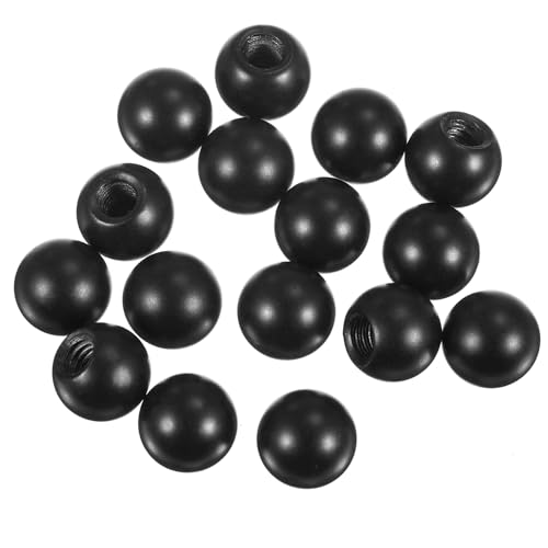 Bremorou 35 Pcs Cap Nuts M4 Thread Cap Black Screw Caps Nuts Knob Lamp Shade Screw Lamp Knob Plain Carbon Steel Decoration Light Fixture Screws Decorative Caps for Furniture Lighting
