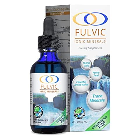 Optimally Organic Water Extracted Fulvic Ionic Minerals X200 - Patented BioActive Fulvic Acid, Humic Acid, Trace Minerals, Electrolytes & Essential Amino Acids - 5+ Month Supply Cover