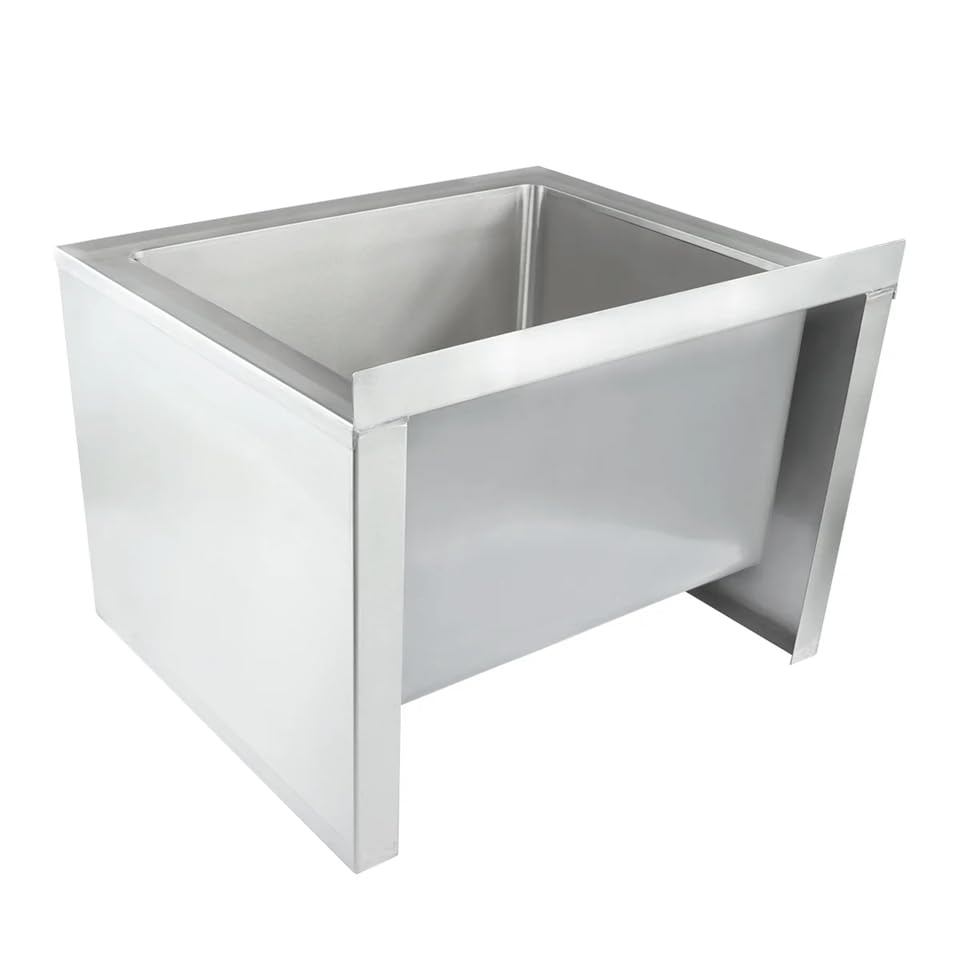 EMPURA 20" x 24" Stainless Steel One Compartment Mop Sink | Heavy-Duty Commercial Kitchen Bar Basin with 20" x 16" Bowl for Restaurant Laundry Utility Room | 20"W x 18.26"D x 16.24"H, 18 Gauge, NSF