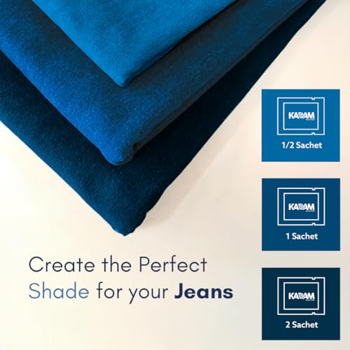 Image of Kadam Pakka Rang Multicolor Pack | Jeans Black, Jeans Blue, Olive | 1 Sachets Each | 3 DyFix Color Fixer Sachets | Fabric Dye Colors | Permanent Colors for Fabrics