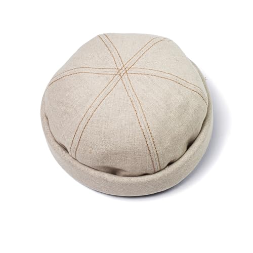 Bonnet docker Cooper lin bleu Traclet pour se protéger du vent - 3