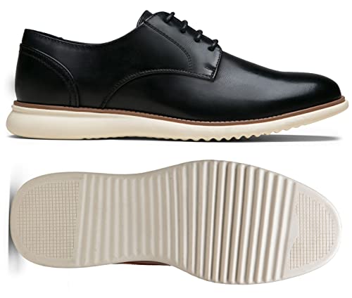 Jousen Men's Black Dress Shoes Formal Lace Up Casual Dress Shoes For Men Oxfords Shoes (Amy733 Black 10) #TOP3