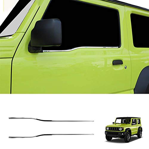 wowowa 2 Piezas de Acero Inoxidable para decoración de Ventana Delantera de Coche para Suzuki Jimny 2019 2020