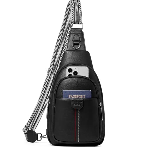 Image of cakang Womens Sling Bag Crossbody Bags for Women Vegan Leather Sling Backpack Daypack Fanny Pack Crossbody Purse Travel