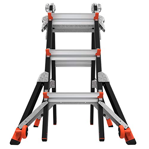 Little Giant Ladders, Dark Horse, M13, 7-11 foot, Multi-Position Ladder, Fiberglass, Type 1AA, 375 lbs weight rating, (15143-001)