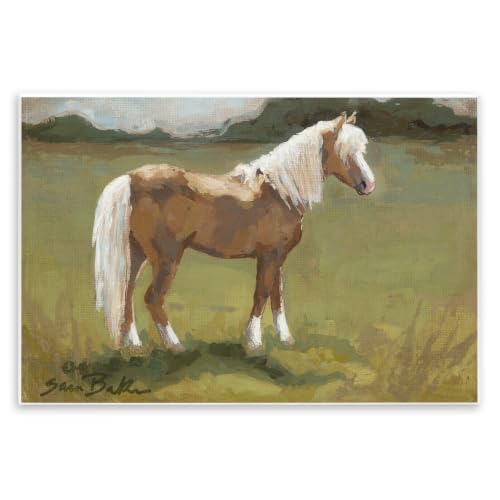 Rural Horse Countryside, 10 x 15 Inch Mounted Print on Wall Plaque