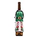 Vi. Yo de Noël Bouteille de Vin Housse Mini Tablier de Noël Housse de Bouteille de vin Rouge de Noël Bouteille de Vin Sac pour décoration de fête, Style 4, 15x20cm