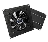 Coolerguys Kit de ventilador impermeable USB alimentado por energía solar para gallineros, invernaderos, casas de perros, cobertizos y otros recintos